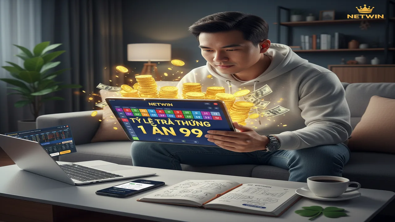 Cách chơi Xổ Số Online tỷ lệ 1 ăn 99 cực hời Netwin