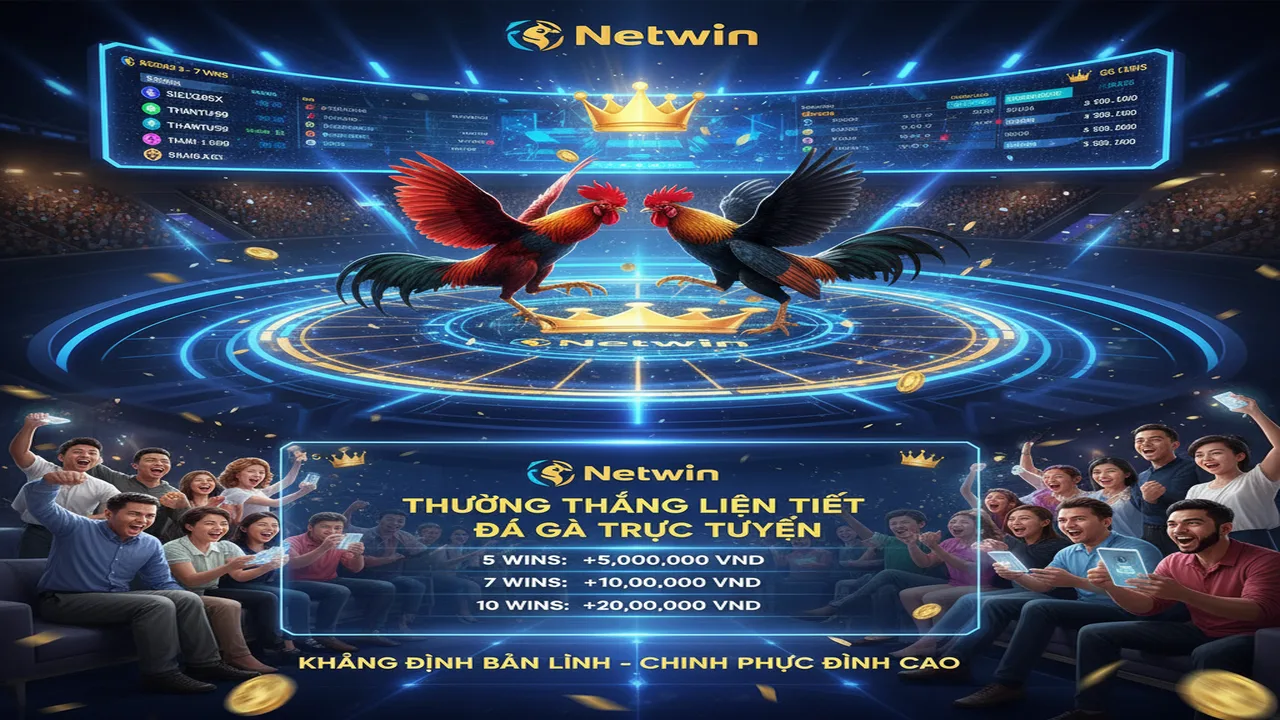 Thưởng thắng liên tiếp trong Đá Gà trực tiếp Netwin