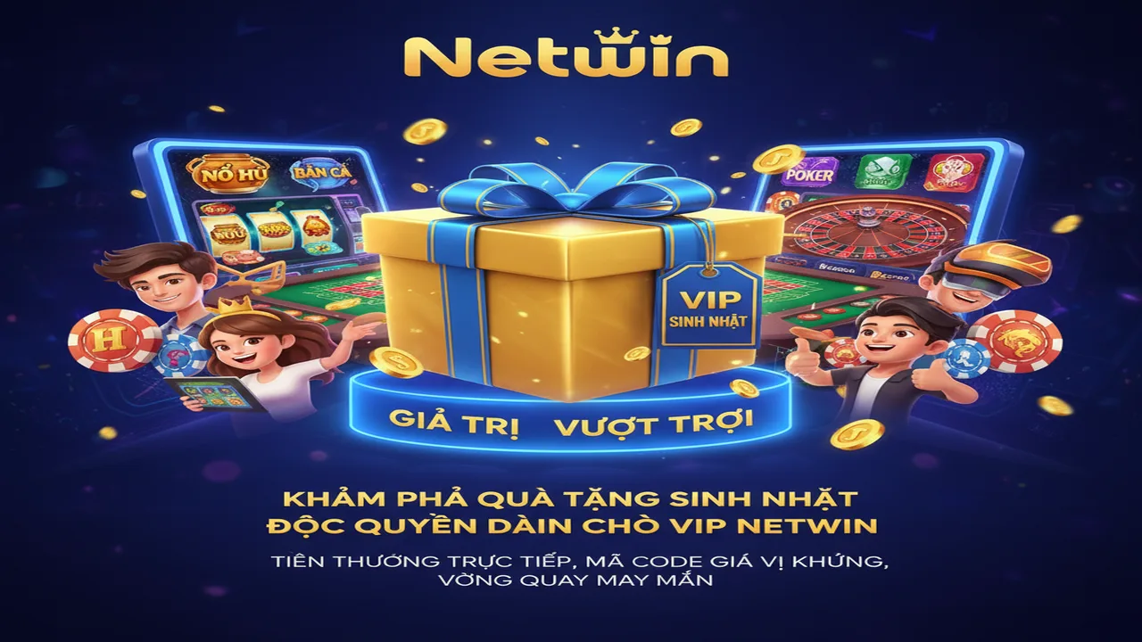 Quà tặng sinh nhật thành viên VIP cực hấp dẫn Netwin