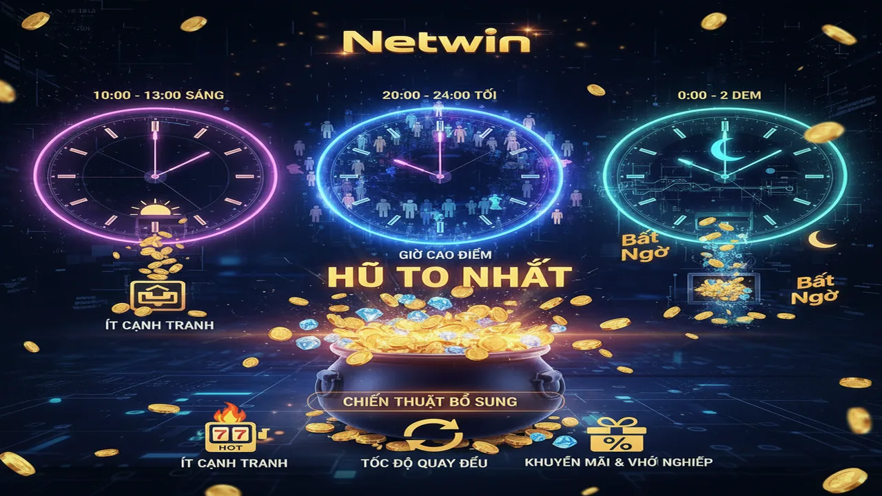 Thời điểm vàng để quay hũ dễ nổ nhất 2026 Netwin